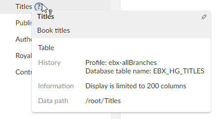 Contextual information on element